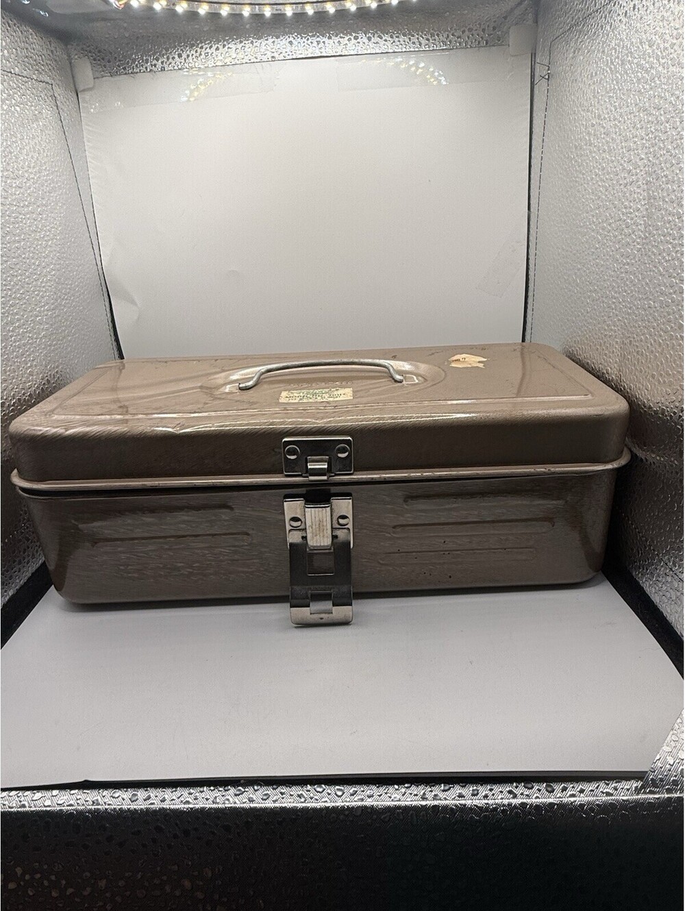 Vintage Union Metal Toolbox Fishing Tackle Model